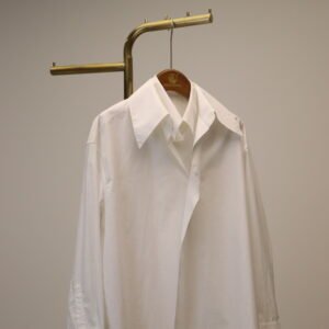 White Layered Double-Collar Shirt