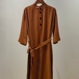 Caramel New Chinese Style Lyocell Blend Dress