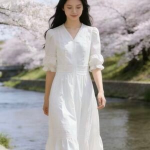 Women's Tencel Cotton Dress 55%Tencel 45%Cotton with 100%Polyester Lining Soft Breathable Versatile