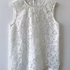 Lady & Women Sleeveless Vintage Floral Lace Top
