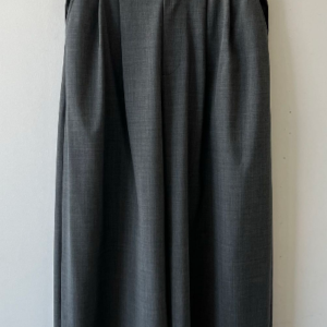 Women & Lady Grey Pleated Wide Leg Suit Trousers